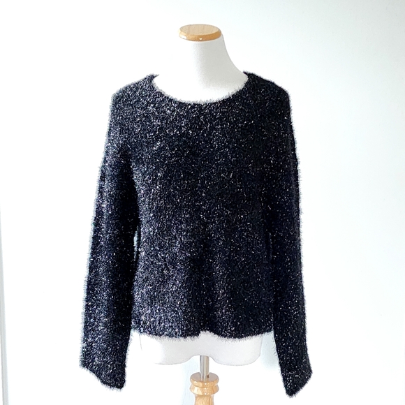 S Vince Boxy Metallic Knit Pullover - Picture 6 of 9